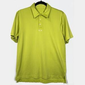 Oakley Hydrolix Performance Breathable Casual Golf Polo Preppy Y2K Green Men Med